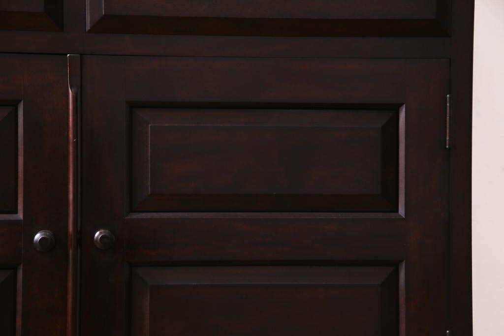 中古　九州民芸家具　上品で使い勝手の良い食器棚(キャビネット、収納棚)