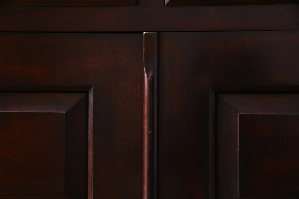 中古　九州民芸家具　上品で使い勝手の良い食器棚(キャビネット、収納棚)