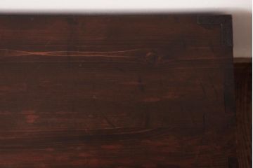 和製アンティーク　ガラス天板　鉄脚　箪笥を現代のお部屋でも楽しめるリメイクローテーブル(センターテーブル)