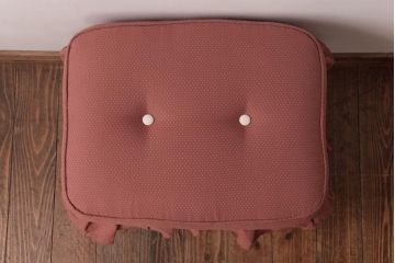ヴィンテージ家具　ビンテージキツツキ　飛騨産業　穂高　レトロガーリーなオットマン(スツール)