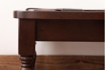 ヴィンテージ家具　ビンテージキツツキ　飛騨産業　穂高　レトロガーリーなオットマン(スツール)