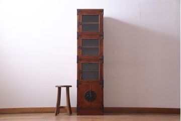 中古　岩谷堂箪笥　中古　岩谷堂箪笥　No.114　スリムで便利な多目棚(収納棚、キャビネット)(定価約30万円)(1)