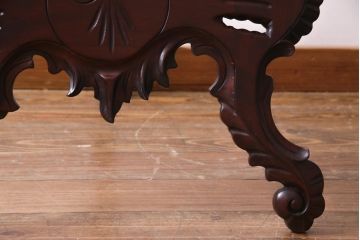 アンティーク雑貨　フランス輸入家具　マホガニー材　ロココ様式　クラシカルな雰囲気漂うイーゼル(画架、ディスプレイ)
