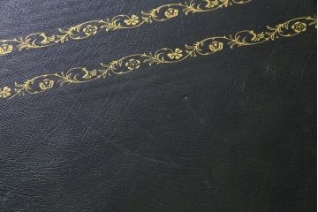 イギリス輸入家具　マホガニー材　レザートップ　高級感漂う組み立て式両袖デスク(プレジデントデスク、机、在宅ワーク、在宅用)