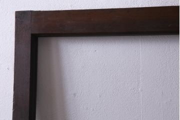 昭和レトロ　ラワン材　味わい深い趣のドア(ガラス扉、建具)(R-036185)