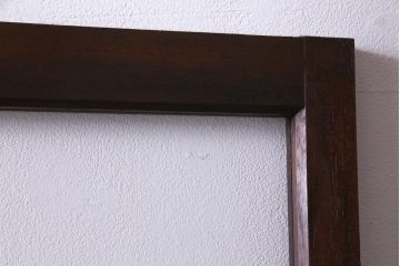 昭和レトロ　ラワン材　味わい深い趣のドア(ガラス扉、建具)(R-036185)