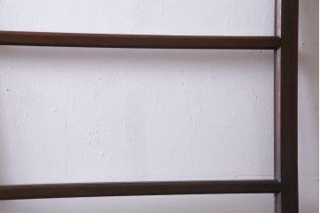 昭和レトロ　ラワン材　味わい深い趣のドア(ガラス扉、建具)(R-036185)