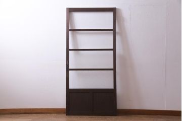 昭和レトロ　ラワン材　味わい深い趣のドア(ガラス扉、建具)(R-036185)