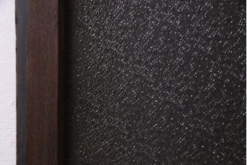 昭和レトロ　ラワン材　味わい深い趣のドア(ガラス扉、建具)