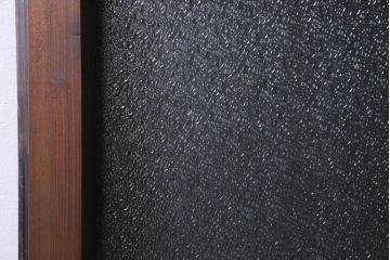 和製アンティーク　腰板ケヤキ材　ダイヤガラス入り　味のあるレトロな雰囲気醸し出すガラス戸2枚セット(建具、引き戸)