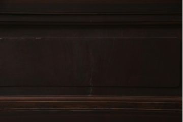 和製アンティーク　腰板ケヤキ材　ダイヤガラス入り　味のあるレトロな雰囲気醸し出すガラス戸3枚セット(建具、引き戸)