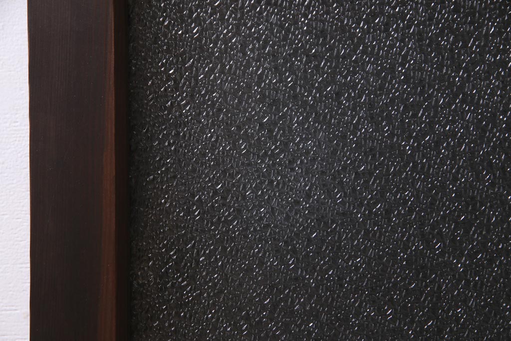 アンティーク建具　腰板ケヤキ材　クリア・ダイヤガラス　味のあるレトロな雰囲気醸し出すガラス戸2枚セット(引き戸)