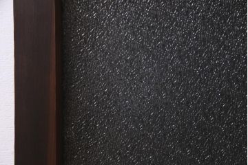 アンティーク建具　腰板ケヤキ材　クリア・ダイヤガラス　味のあるレトロな雰囲気醸し出すガラス戸2枚セット(引き戸)