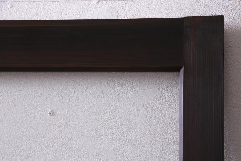 アンティーク建具　腰板ケヤキ材　クリア・ダイヤガラス　味のあるレトロな雰囲気醸し出すガラス戸2枚セット(引き戸)