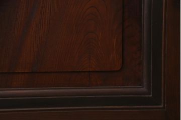 アンティーク建具　腰板ケヤキ材　クリア・ダイヤガラス　味のあるレトロな雰囲気醸し出すガラス戸2枚セット(引き戸)