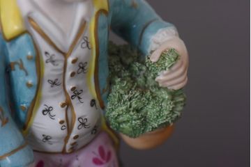 ドイツ　Dresden(ドレスデン)　カール・ティーメ工房　フィギュリン　ガチョウと少年(ディスプレイ、置き物)