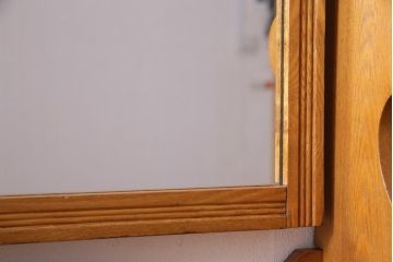 アンティーク家具　フランスアンティーク　ニレ材の明るい色味が温かなドレッシングチェスト(引き出し、ドレッサー、鏡)(R-036199)