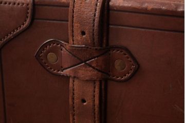 アンティーク雑貨　和製ビンテージ　本革　ヴィンテージスタイルを盛り上げる古い趣のトランク(収納、ディスプレイ)
