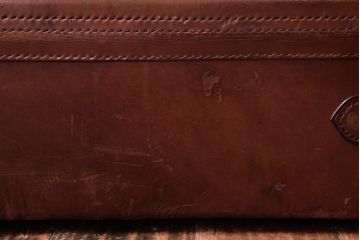 アンティーク雑貨　和製ビンテージ　本革　ヴィンテージスタイルを盛り上げる古い趣のトランク(収納、ディスプレイ)