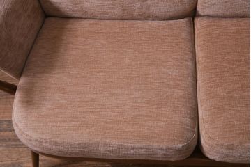 中古　イギリス　ヴィンテージ家具　ERCOL(アーコール)　エバーグリーン　2人掛けソファ(アームチェア、イージーチェア、ビンテージ)(定価約58万円)