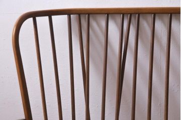 中古　イギリス　ヴィンテージ家具　ERCOL(アーコール)　エバーグリーン　2人掛けソファ(アームチェア、イージーチェア、ビンテージ)(定価約58万円)