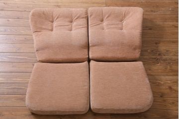 中古　イギリス　ヴィンテージ家具　ERCOL(アーコール)　エバーグリーン　2人掛けソファ(アームチェア、イージーチェア、ビンテージ)(定価約58万円)