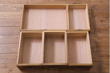 レトロ家具　昭和レトロ　薄型リメイク　ノスタルジックなナラ材製の片袖机(ワークデスク、在宅ワーク、在宅用)