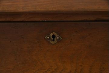 レトロ家具　昭和レトロ　薄型リメイク　ノスタルジックなナラ材製の片袖机(ワークデスク、在宅ワーク、在宅用)