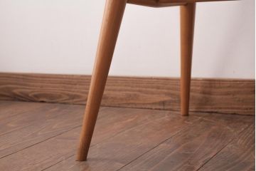 ヴィンテージ家具　イギリスビンテージ　ERCOL(アーコール)　フープバック　布張り座面のウィンザーチェア(ダイニングチェア、ワークチェア、椅子、ウインザーチェア)(1)