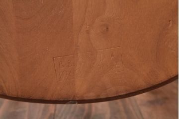 ヴィンテージ家具　イギリスビンテージ　ERCOL(アーコール)　フープバック　布張り座面のウィンザーチェア(ダイニングチェア、ワークチェア、椅子、ウインザーチェア)(1)