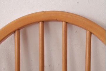 ヴィンテージ家具　イギリスビンテージ　ERCOL(アーコール)　フープバック　布張り座面のウィンザーチェア(ダイニングチェア、ワークチェア、椅子、ウインザーチェア)(2)