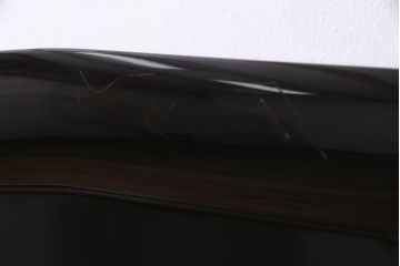 中古　伝統工芸　白峯作　漆塗り　鎗金・沈金蒔絵　山水図の衝立(パーテーション)