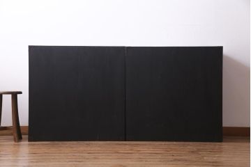 アンティーク家具　和製　前板ケヤキ材　マットなペイントがモダンな印象与える合わせ一間仙台箪笥(夫婦箪笥、衣装箪笥)