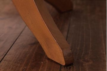 アンティーク家具　ナラ材　黒いレザーと木色のコントラストがお洒落なドクターチェア(回転椅子、アームチェア)