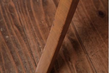 アンティーク家具　ナラ材　黒いレザーと木色のコントラストがお洒落なドクターチェア(回転椅子、アームチェア)