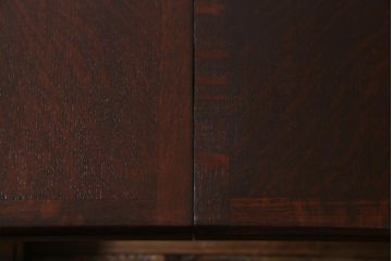イギリス　アンティーク家具　オーク材　重厚な佇まいのドローリーフテーブル(エクステンションテーブル、ダイニング)