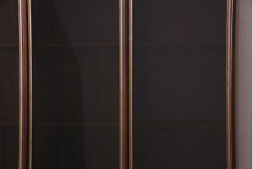 ビンテージ家具　ローズウッド材　シンプルで高級感のある重ねキャビネット(食器棚、飾り棚、収納棚)