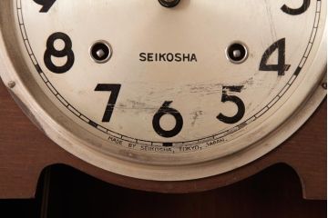 アンティーク雑貨　昭和初期　SEIKOSHA(精工舎、セイコー)　手巻き　クラシカルなデザインがお洒落なゼンマイ式振り子時計(掛時計、柱時計)