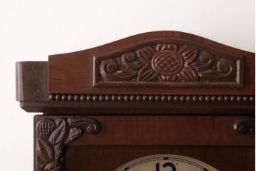 アンティーク雑貨　昭和初期　SEIKOSHA(精工舎、セイコー)　手巻き　クラシカルなデザインがお洒落なゼンマイ式振り子時計(掛時計、柱時計)