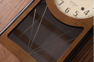 レトロ雑貨　精工舎(SEIKOSHA、セイコー)　内部交換済・電池式　14DAY　掛時計(柱時計、振り子時計、古時計)