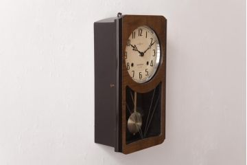 レトロ雑貨　精工舎(SEIKOSHA、セイコー)　内部交換済・電池式　14DAY　掛時計(柱時計、振り子時計、古時計)