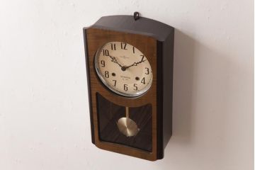 レトロ雑貨　精工舎(SEIKOSHA、セイコー)　内部交換済・電池式　14DAY　掛時計(柱時計、振り子時計、古時計)