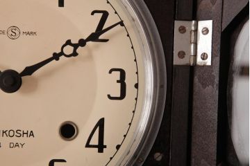レトロ雑貨　精工舎(SEIKOSHA、セイコー)　内部交換済・電池式　14DAY　掛時計(柱時計、振り子時計、古時計)