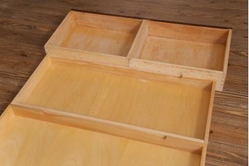 当店リメイク家具　北海道民芸家具　落ち着きのある佇まいの2WAYサイドボード(衣装箪笥、収納棚)