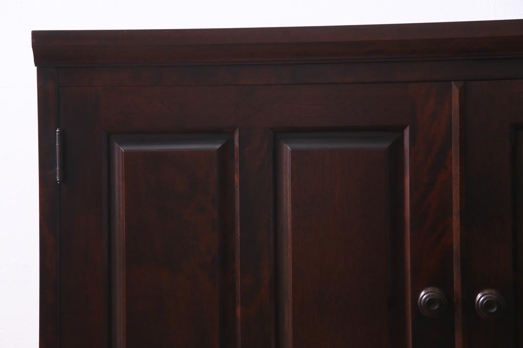 当店リメイク家具　北海道民芸家具　落ち着きのある佇まいの2WAYサイドボード(衣装箪笥、収納棚)