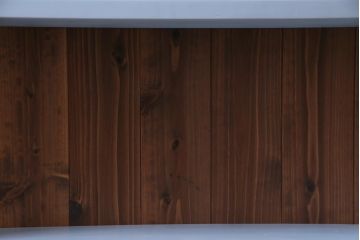 ラフジュ工房オリジナル　ペイント家具　古材使用　くすんだカラーが魅力的な薄型ブックシェルフ(収納棚、本棚、ウッドシェルフ)