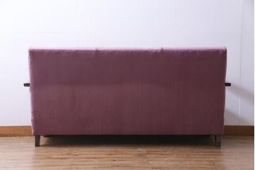 ビンテージ家具　大正ロマン　樺(カバ)材　クラシカルなデザインの2人掛けソファ(二人掛け、ラブソファ、ヴィンテージ)