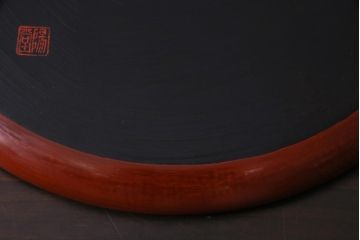 アンティーク雑貨　陽堂製　鎌倉彫　木製お盆(漆器)