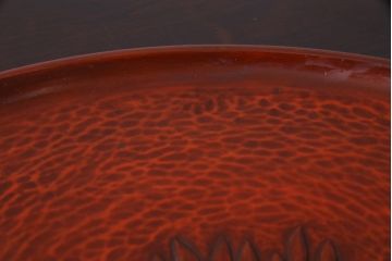 アンティーク雑貨　千賀子　在銘　鎌倉彫　お盆(漆器)