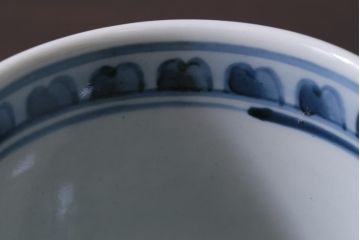 アンティーク雑貨　六代　佐藤走波作　染錦牡丹文　共箱付き　珈琲碗(カップ&ソーサー)